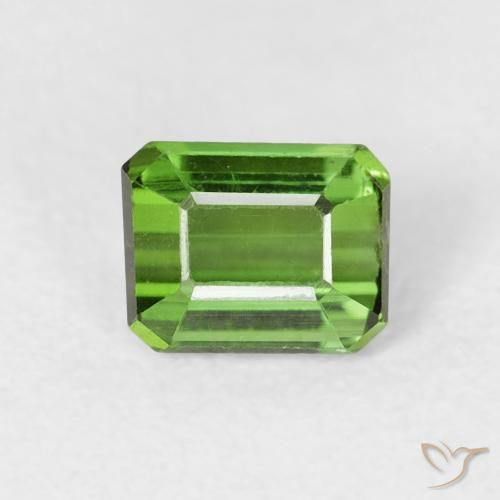0.69ct طبيعي أخضر تورمالين, قص الزمرد, قليلا جدا
