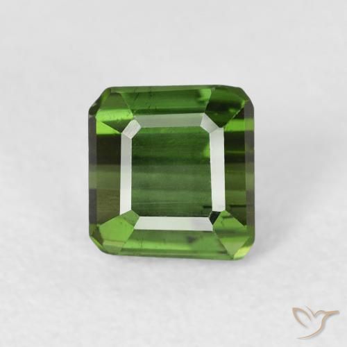 0.73ct طبيعي الأخضر الغامق تورمالين, قص الزمرد, قليلا جدا