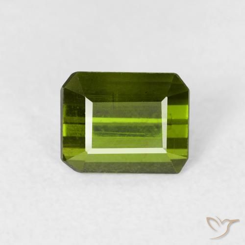 0.72ct طبيعي أخضر الطحالب البحرية تورمالين, قص الزمرد, قليلا جدا