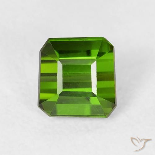 0.79ct طبيعي الأخضر الغامق تورمالين, قص الزمرد, VVS-VS