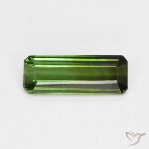 1.09ct طبيعي أخضر غامق تورمالين, قص الزمرد, VVS-VS