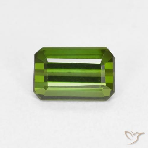 0.70ct طبيعي أخضر متوسط تورمالين, قص الزمرد, VVS-VS