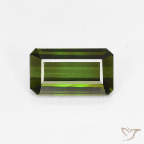 0.92ct طبيعي أخضر الغابات تورمالين, قص الزمرد, VVS