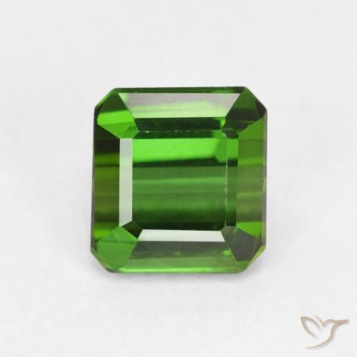 0.78ct طبيعي الأخضر الغامق تورمالين, قص الزمرد, VVS