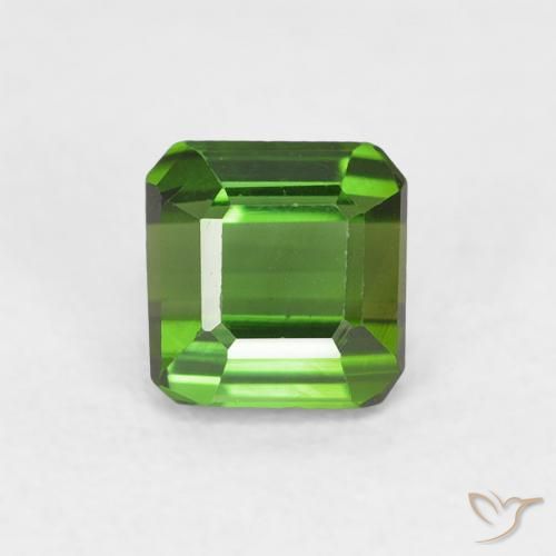 0.64ct طبيعي أخضر متوسط تورمالين, قص الزمرد, VVS