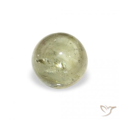 0.65ct طبيعي أخضر مصفر تورمالين, دائري, شفاف