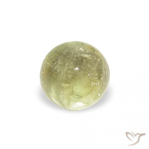 0.63ct طبيعي أخضر ليمونى باهت تورمالين, دائري, شفاف