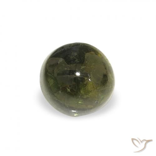 0.54ct طبيعي أخضر غامق تورمالين, دائري, شفاف