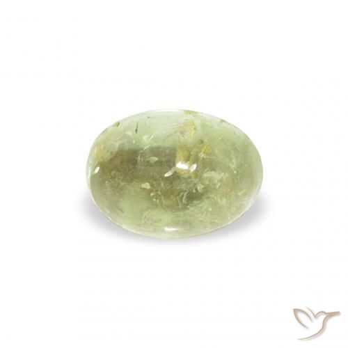 0.74ct طبيعي اخضر فاتح تورمالين, بيضوي, شفاف