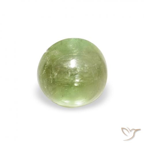 0.57ct طبيعي أخضر مصفر تورمالين, دائري, شفاف