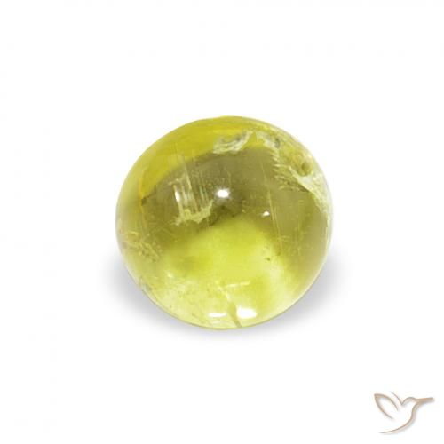 0.57ct طبيعي أصفر متوسط تورمالين, دائري, شفاف