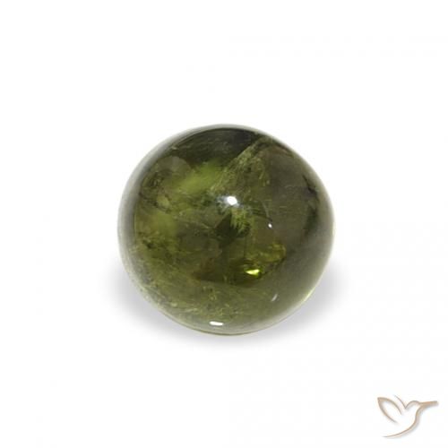 0.75ct طبيعي أخضر دافئ تورمالين, دائري, شفاف