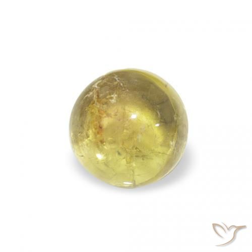 تورمالين Medium Light-Yellow طبيعي، دائري، 0.63 قيراط، شفاف