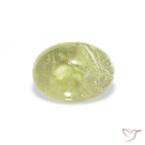 1.45ct طبيعي ليمون اخضر تورمالين, بيضوي, شفاف