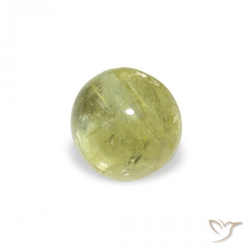0.59ct طبيعي أخضر مصفر تورمالين, دائري, شفاف