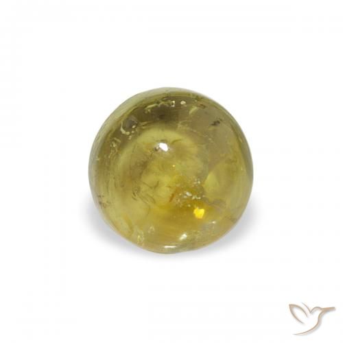 0.67ct طبيعي أخضر ترابى تورمالين, دائري, شفاف