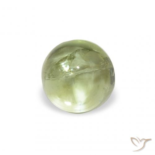 0.64ct طبيعي أخضر أصفر تورمالين, دائري, شفاف
