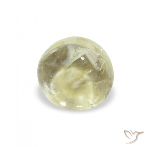 تورمالين Medium Light-Yellow طبيعي، دائري، 0.88 قيراط، شفاف