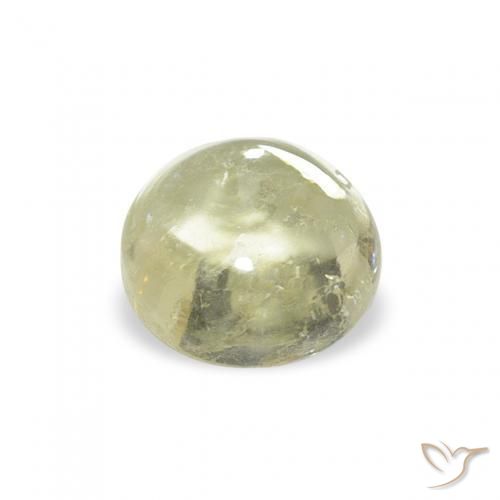 تورمالين Medium Light-Yellow طبيعي، دائري، 0.88 قيراط، شفاف