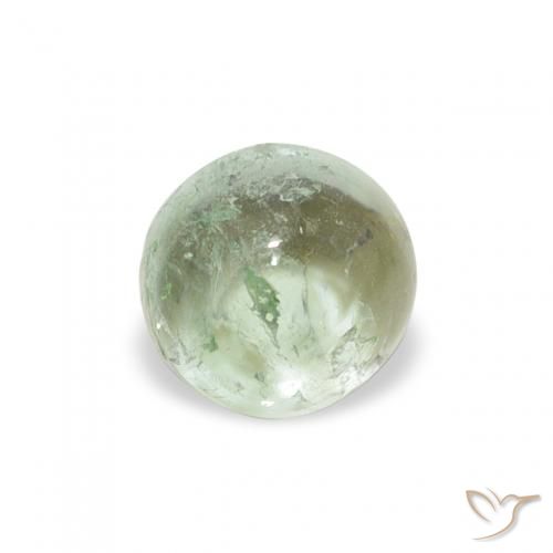 0.94ct طبيعي أخضر متوسط تورمالين, دائري, شفاف