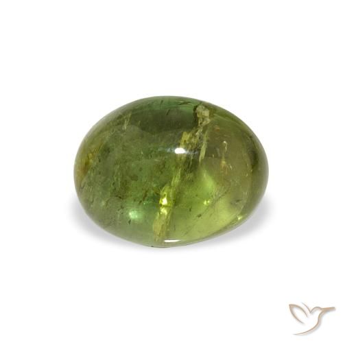 1.45ct طبيعي أخضر متوسط تورمالين, بيضوي, شفاف