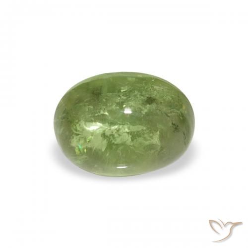 0.79ct طبيعي أخضر متوسط تورمالين, بيضوي, شفاف