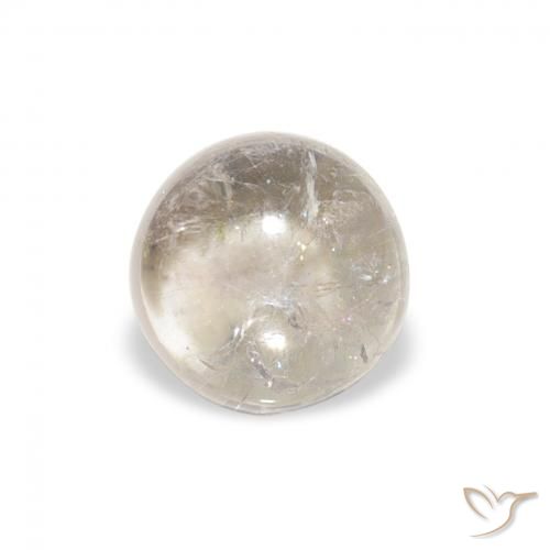 0.94ct طبيعي رمادى فاتح تورمالين, دائري, شفاف