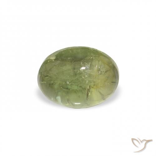 0.84ct طبيعي أخضر ترابى تورمالين, بيضوي, شفاف