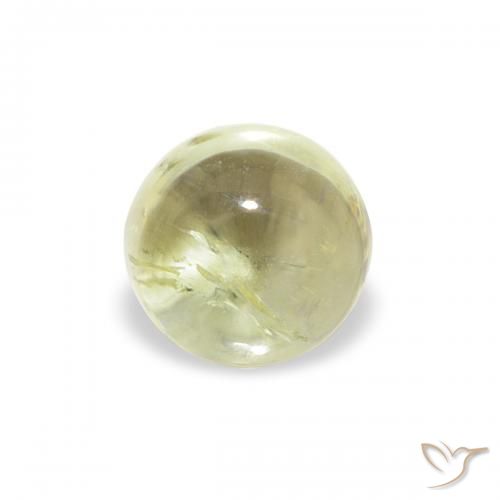 0.64ct طبيعي أخضر أصفر تورمالين, دائري, شفاف