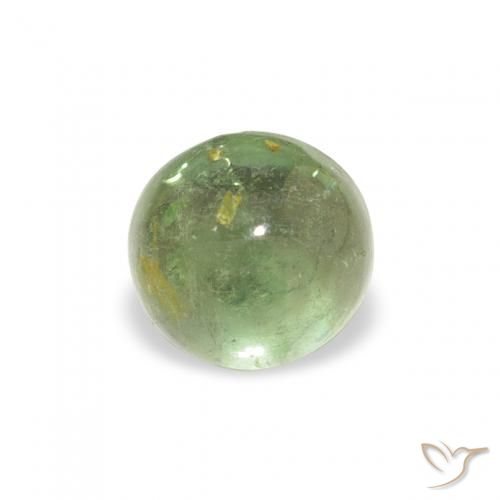 0.69ct طبيعي اخضر فاتح تورمالين, دائري, شفاف