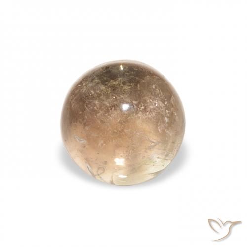 1.29ct طبيعي ذهبى-برتقالى تورمالين, دائري, شفاف