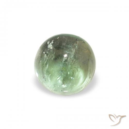 تورمالين Medium Light-Green طبيعي، دائري، 0.66 قيراط، شفاف