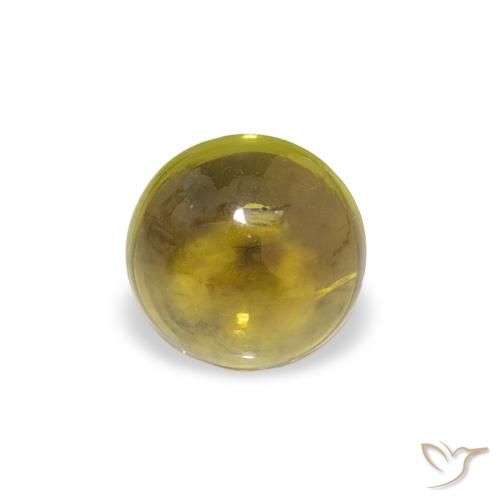 0.37ct طبيعي أخضر ترابى تورمالين, دائري, شفاف