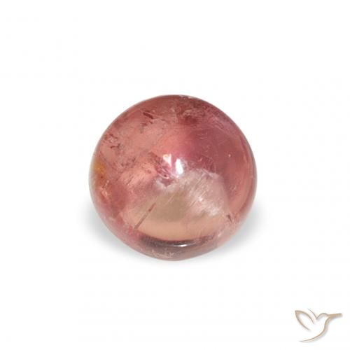 1.31ct طبيعي وردى لامع تورمالين, دائري, شفاف