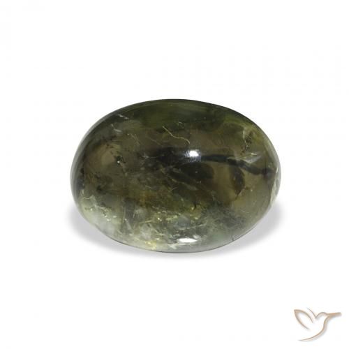 1.82ct طبيعي الأخضر الغامق تورمالين, بيضوي, شفاف