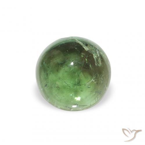 0.58ct طبيعي أخضر ترابى تورمالين, دائري, شفاف