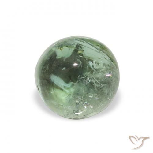 1.01ct طبيعي أخضر الغابة باهت تورمالين, دائري, شفاف