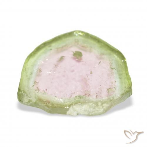 تورمالين ثنائية اللون طبيعي، فانسى، 8.09 قيراط، شفاف