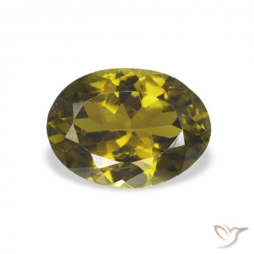 1.01ct طبيعي أخضر غامق تورمالين, بيضوي, قليلا جدا