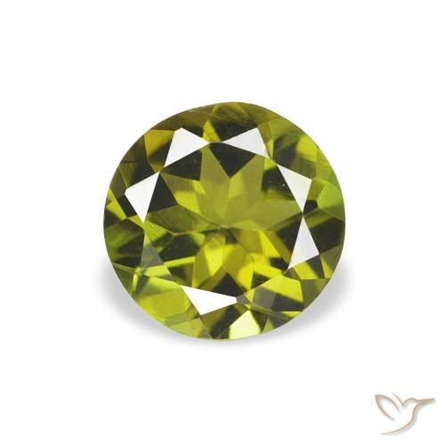 0.68ct طبيعي أخضر الغابة دافئ تورمالين, دائري, VVS-VS