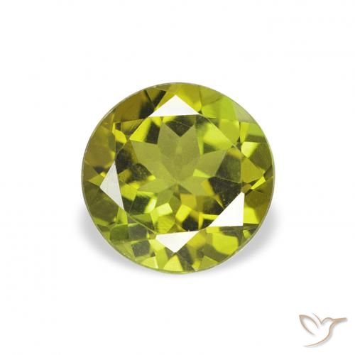 0.89ct طبيعي أخضر الغابة دافئ تورمالين, دائري, VVS-VS