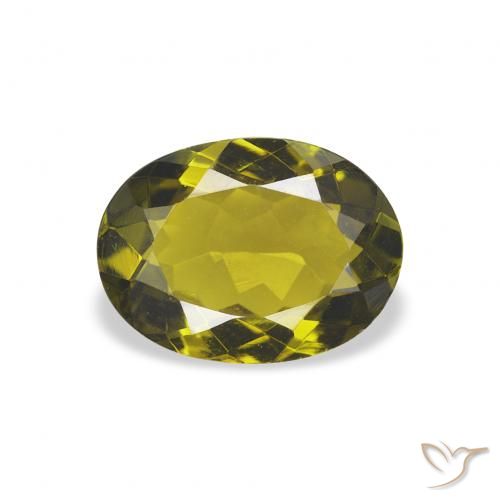 1.12ct طبيعي أخضر دافئ تورمالين, بيضوي, VVS-VS