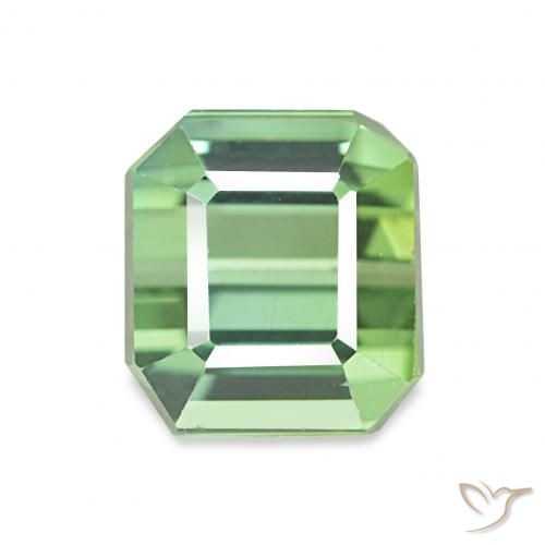 2.89ct أخضر كمثرى باهت تورمالين, قص الزمرد, VVS-VS