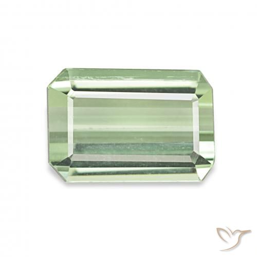 2.04ct أخضر كمثرى فاتح تورمالين, قص الزمرد, قليلا جدا