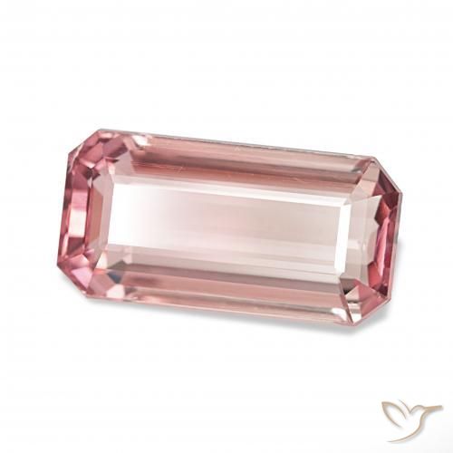تورمالين Medium Light-Pink طبيعي، ثمانى / قصة زمرد، 3.74 قيراط، قليلا جدا