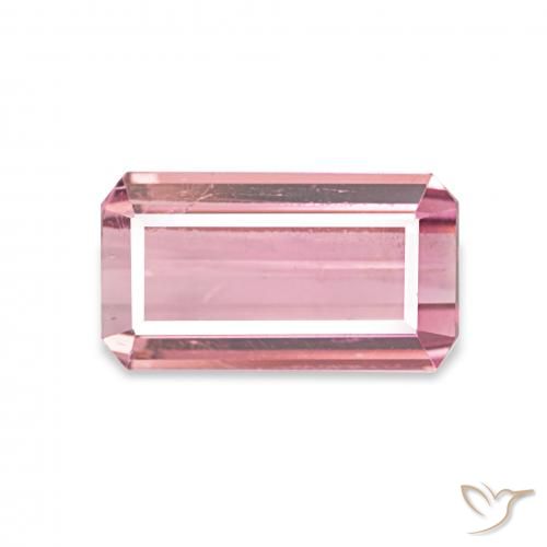 1.42ct وردي فاتح تورمالين, قص الزمرد, قليلا جدا