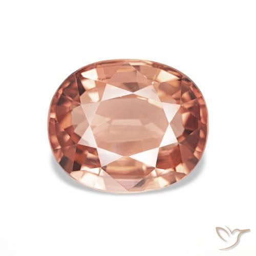 2.30ct وردى برتقالى تورمالين, بيضوي, VVS-VS