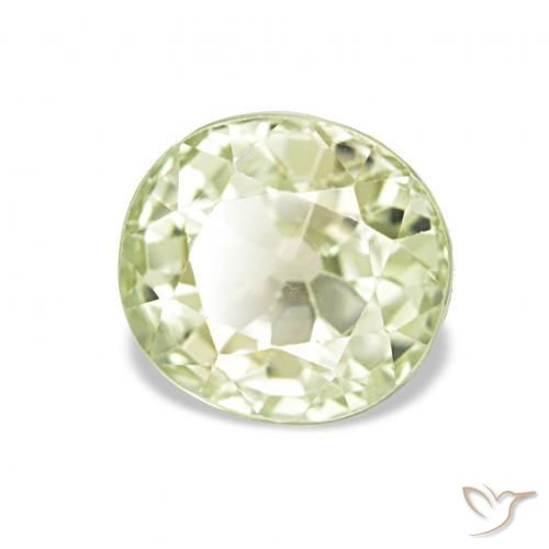 تورمالين أخضر دافئ طبيعي، بيضوي، 1.99 قيراط، قليلا جدا