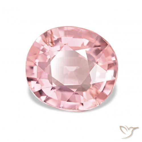 تورمالين وردى متوسط طبيعي، بيضوي، 2.08 قيراط، قليلا جدا