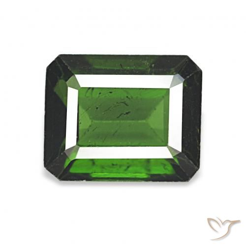 1.77ct أخضر غامق تورمالين, قص الزمرد, قليلا جدا